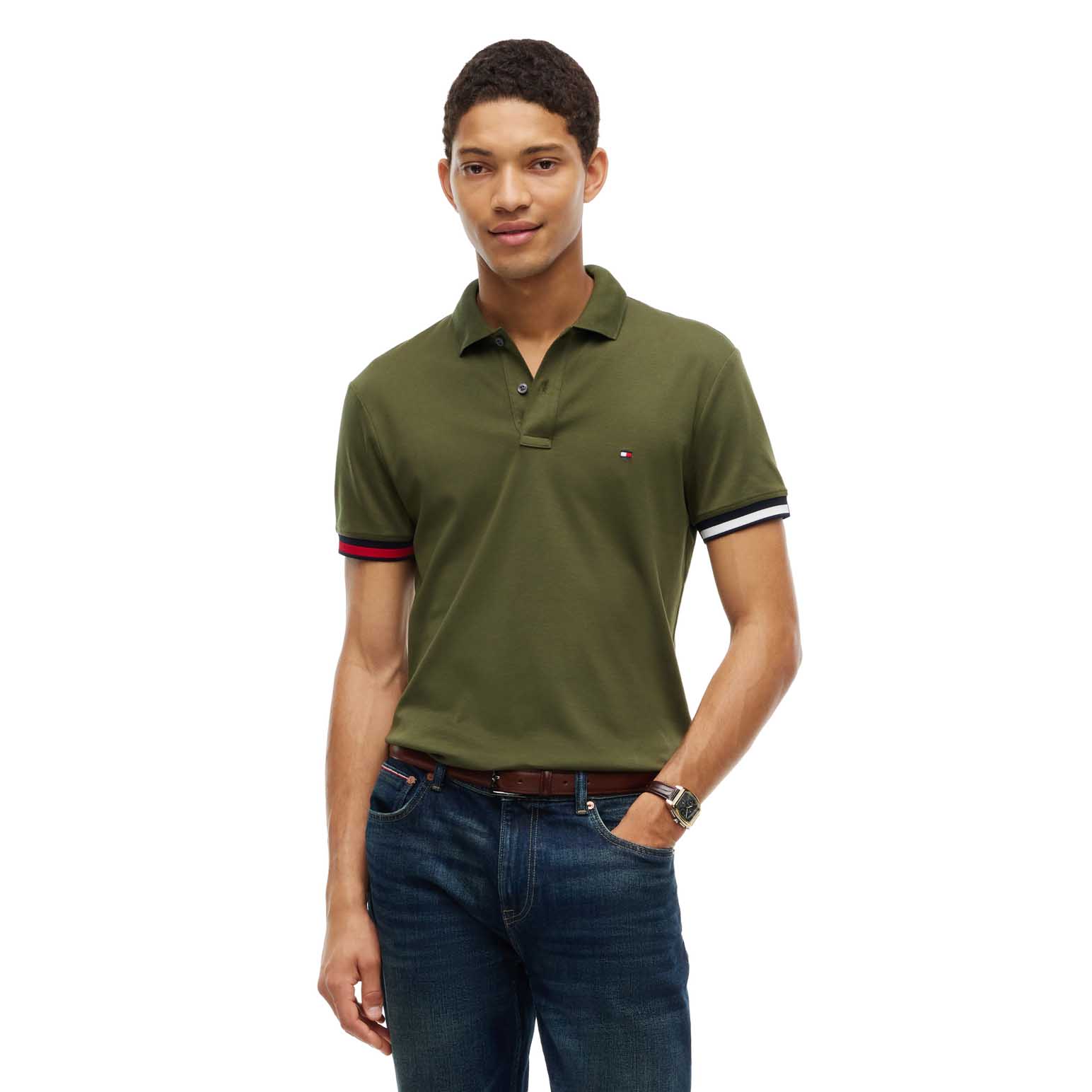 Tommy Hilfiger Slim Fit Fluid Cotton Interlock Polo Shirt